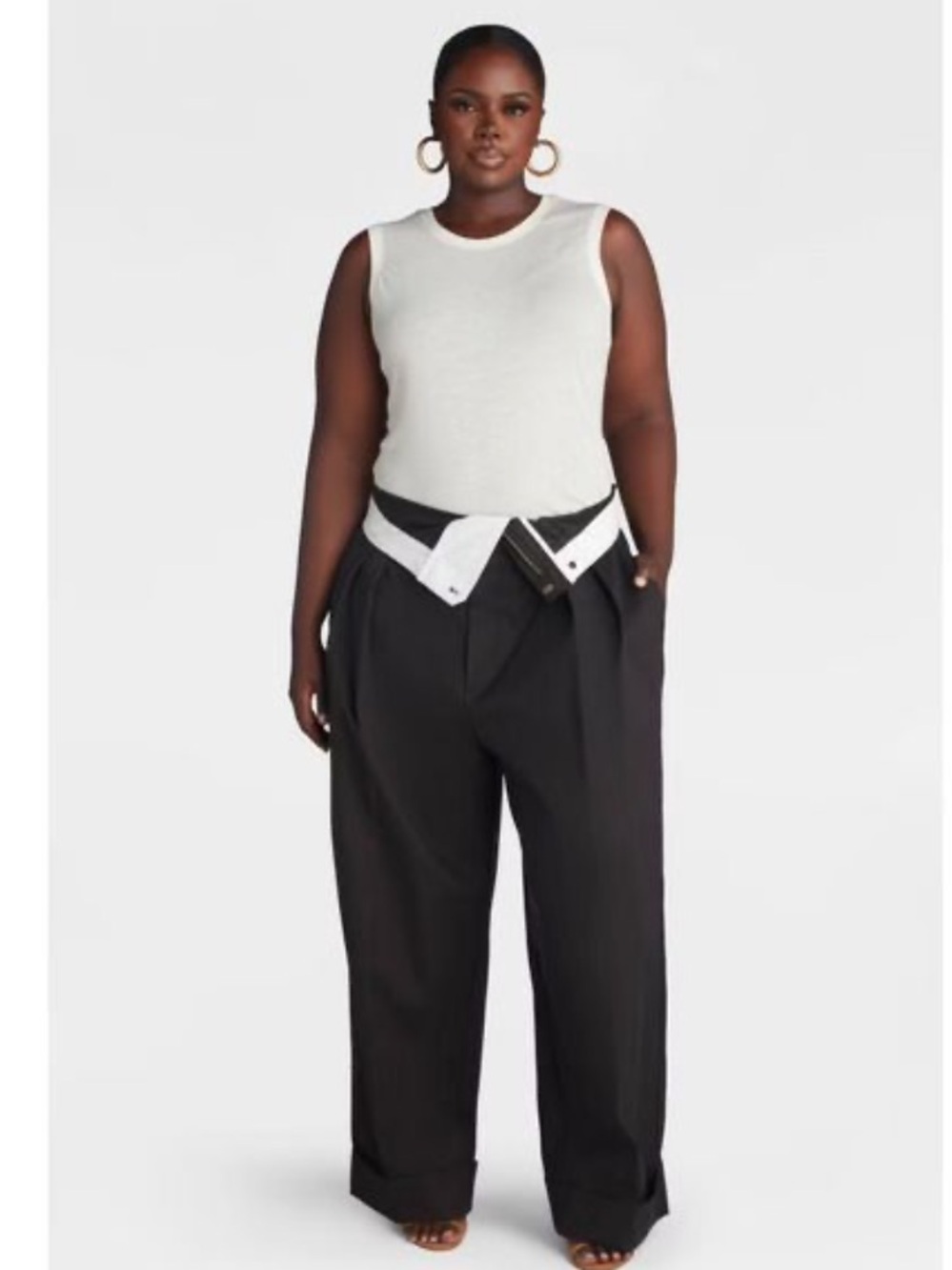 KBB by Kahlana Women's Baggy Leg 'The Waist Curtain Trouser'